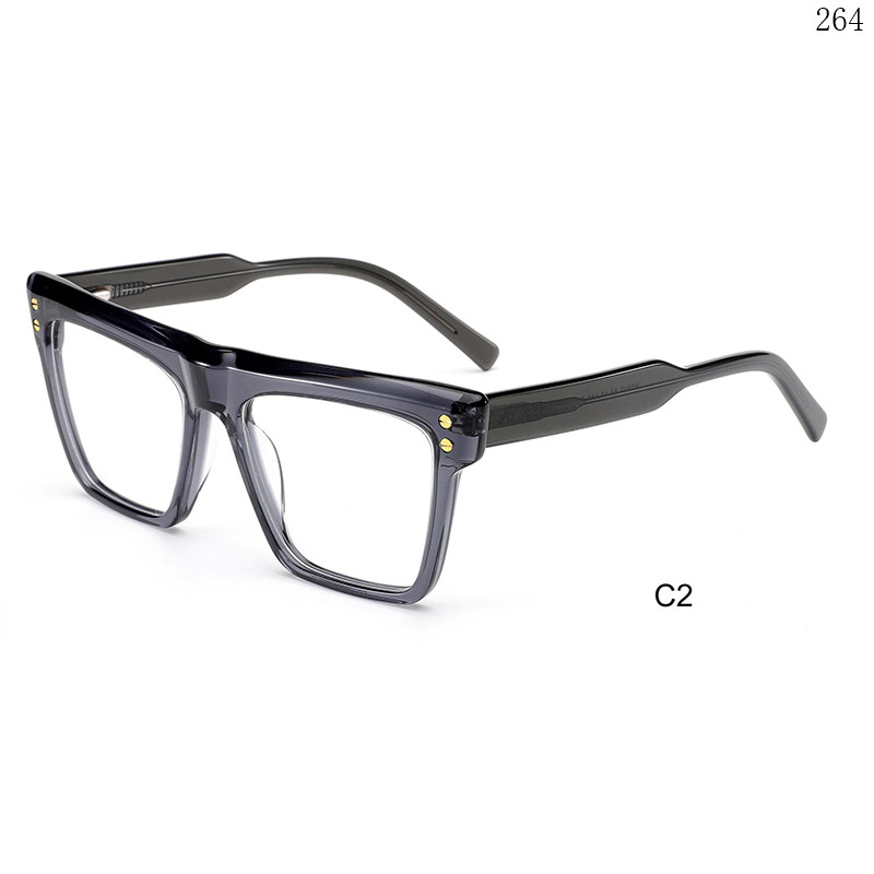 Dachuan Optical H2802 China Supplier Good Quality Acetate Optical Glasses Armações Ópticas with Flat Top Frame (7)